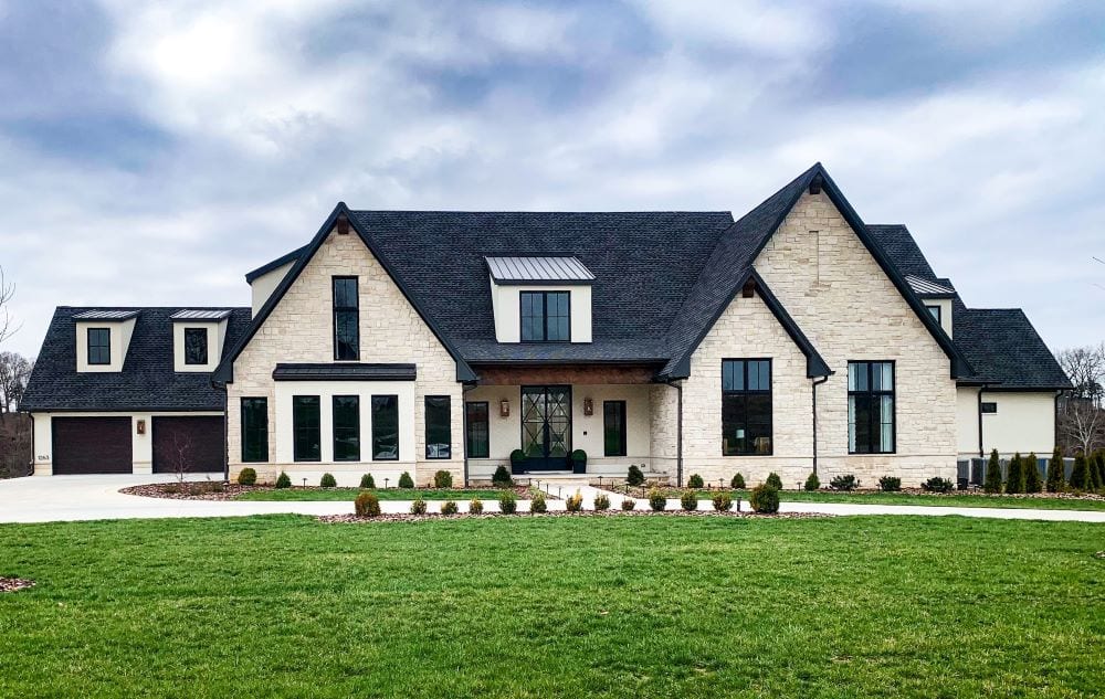 Exterior of craftsman style mansion